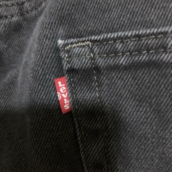 Levis Jeans 550 Mens 40x36 Relaxed Fit Jeans Black Denim Dark Wash Straight Leg - Picture 4 of 12